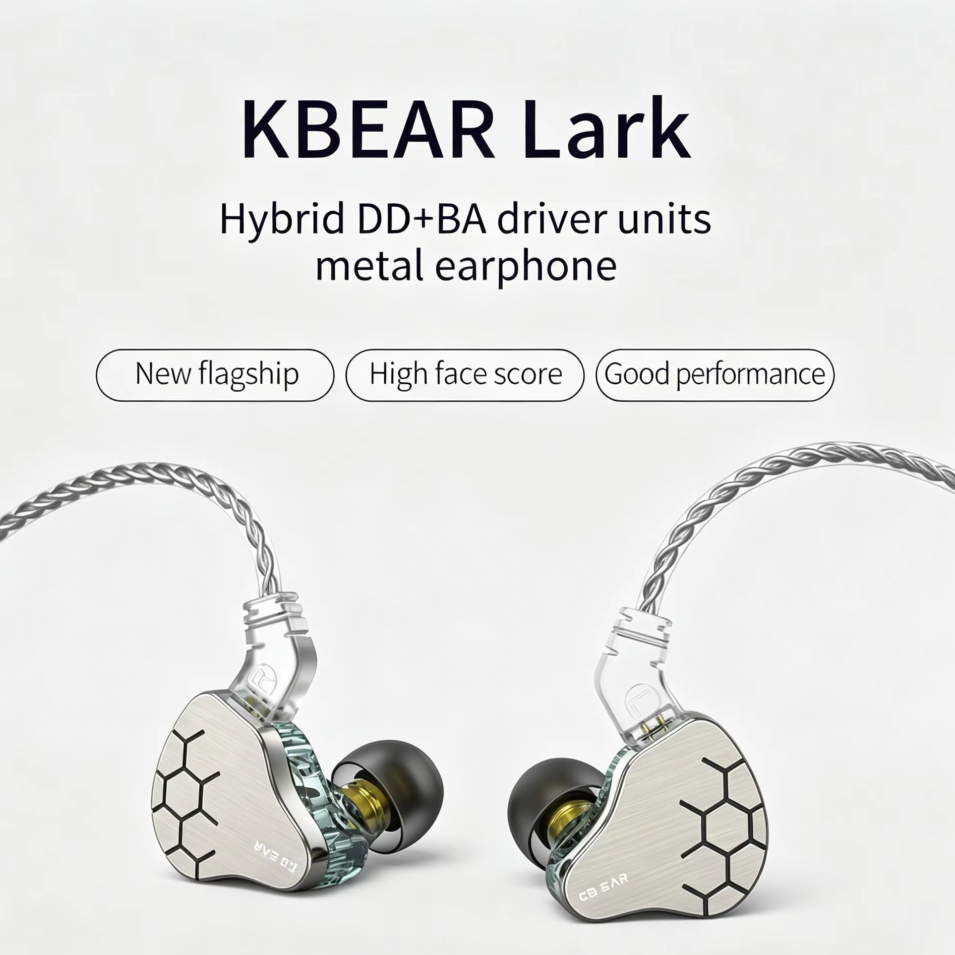 Office Work Tech - KBEAR Lark 1DD+1BA Hybrydowe Słuchawki IEM