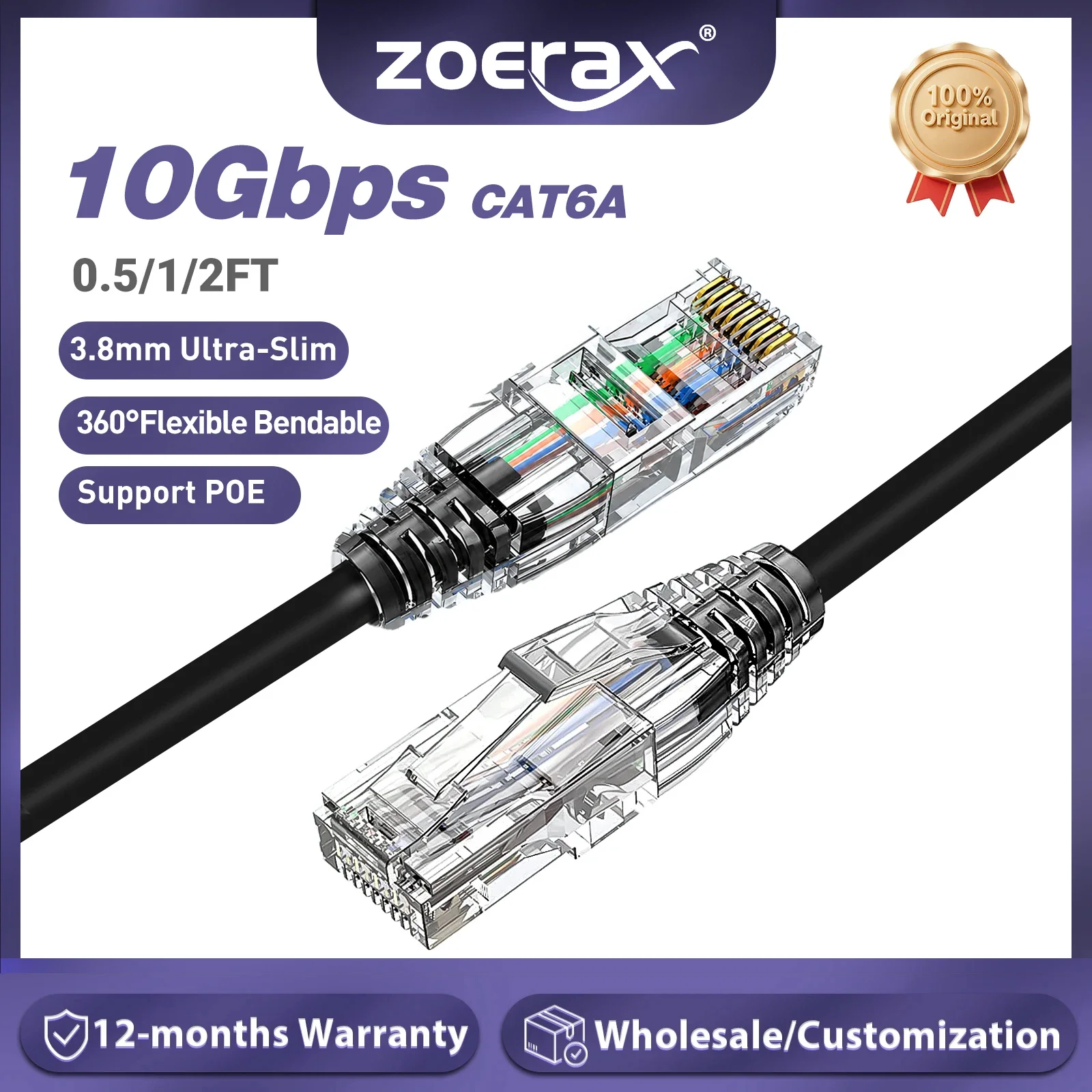 Kabel Ethernet ZoeRax CAT6A 10 – Power Over Ethernet recenzja i cena